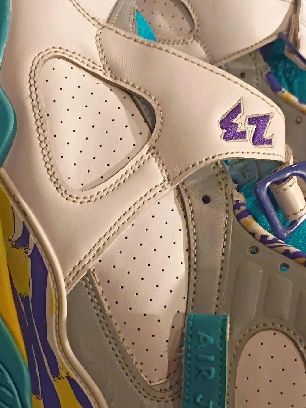 Nike Air Jordan  Aqua Sneakers Size US 8.5 - Teal, Purple, Yellow